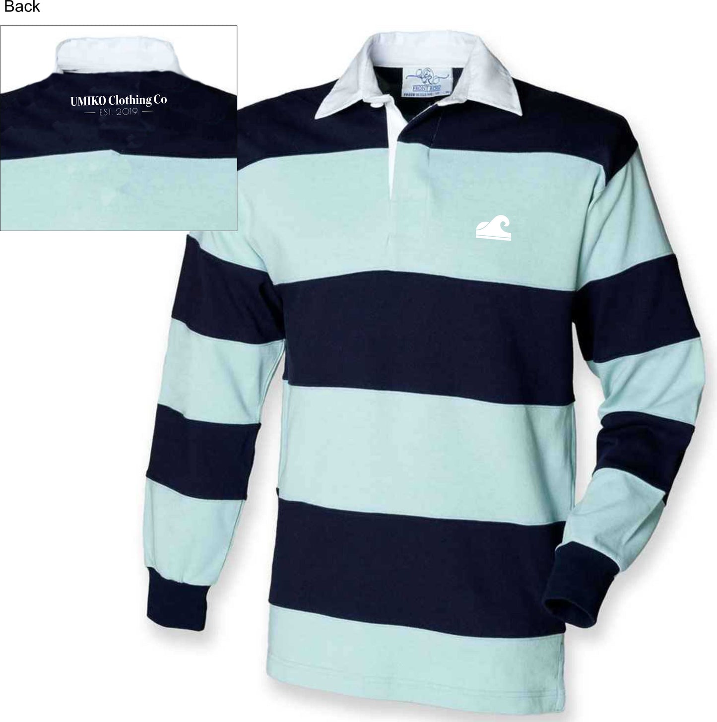 Rugby Shirt - Sewn Striped Wave design