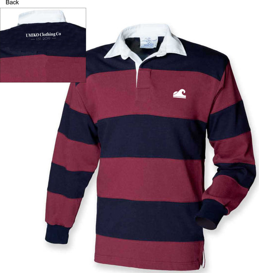 Rugby Shirt - Sewn Striped Wave design